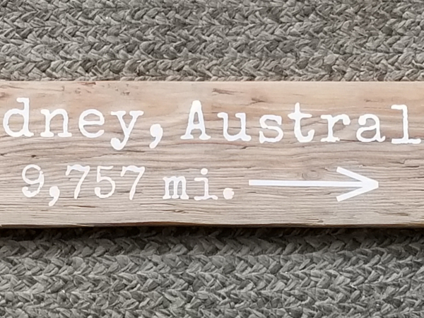 Sydney, Australia mileage sign