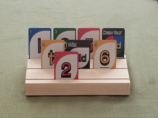 4 slot playing card holder - front view