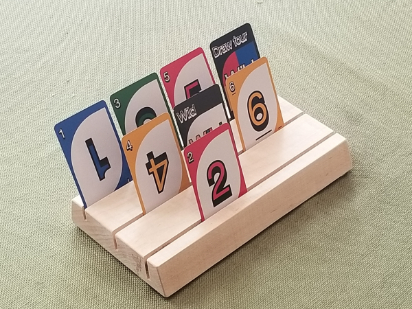 4 slot playing card holder - front view