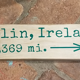 Dublin, Ireland mileage sign