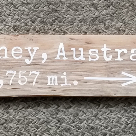 Sydney, Australia mileage sign