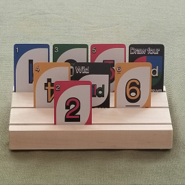 4 slot playing card holder - front view