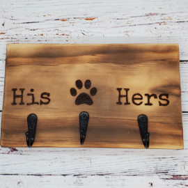 His,Hers,Pet Key/Leash Holder