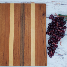 Handmade maple, walnut, cherry, and spanish cedar cheeseboard
