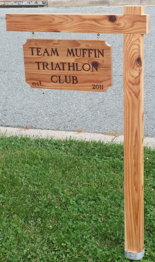 Custom sign for a local triathlon club