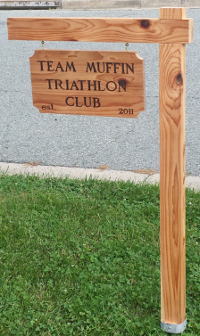 Custom sign for a local triathlon club Custom sign for a local triathlon club