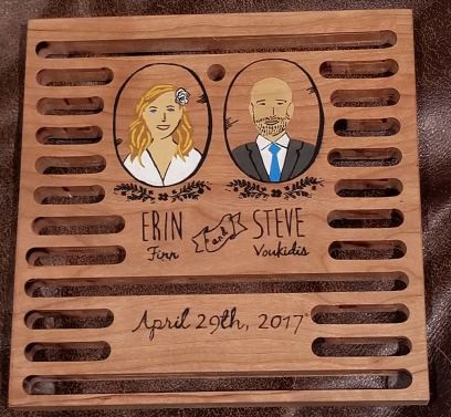 Custom wedding gift trivet