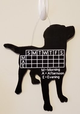 Custom Dog Feeding Tracker Chalkboard