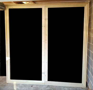 Custom Flower Wall before painting and flowers Custom Flower Wall before painting and flowers