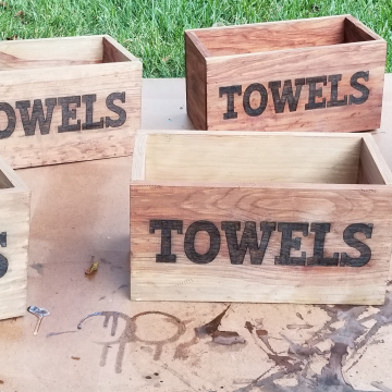 Custom paper towel boxes for a local restaurant