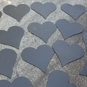 Custom chalkboard hearts created for a customer