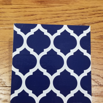 Blue and White Moroccan pattern vinyl coaster
