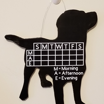 Custom Dog Feeding Tracker Chalkboard