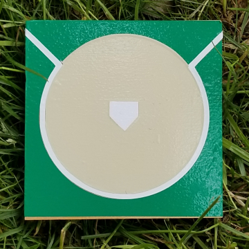 Baseball Diamond vinyl coaster