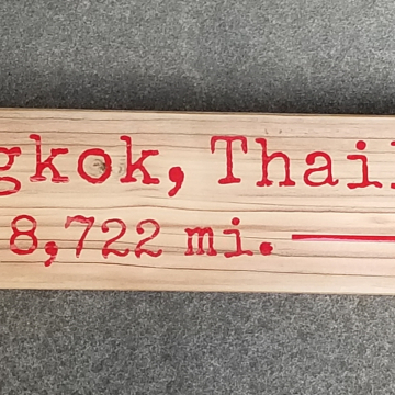 Bankok, Thailand mileage sign