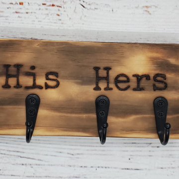 Handmade His,Hers Key/Leash/Mask/Etc. Holder